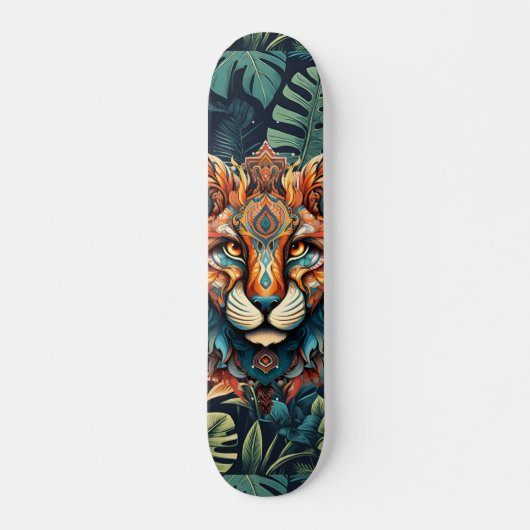 Boho Jungle Tiger Skateboard (Vorne)