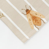 Boho Käfer, Motten, Schmetterlinge Fleecedecke (Ecke)