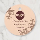 Boho-Kaffee mit Sorgfalt gebrüht Geschenk-Anhänger Geschenkanhänger (Rückseite)