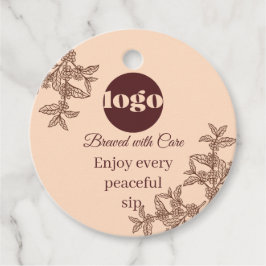 Boho-Kaffee mit Sorgfalt gebrüht Geschenk-Anhänger Geschenkanhänger