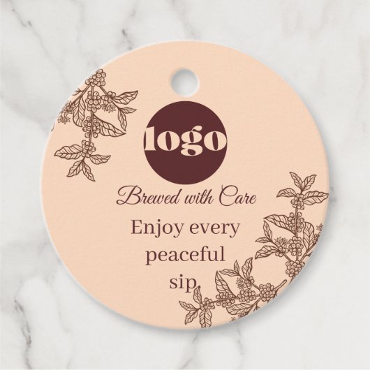 Boho-Kaffee mit Sorgfalt gebrüht Geschenk-Anhänger Geschenkanhänger (Vorderseite)