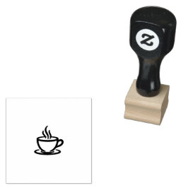 Boho-Kaffeetassen-Stempel Cafe Gummistempel