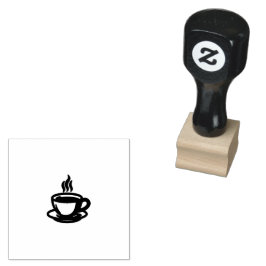 Boho-Kaffeetassen-Stempel Cafe Gummistempel