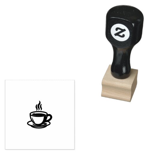 Boho-Kaffeetassen-Stempel Cafe Gummistempel (Stempel)