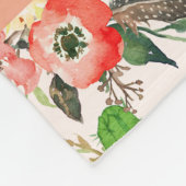 Boho Kaktus Aquarelldecke Fleecedecke (Ecke)