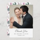 Boho Kaktus, saftiges u. Blumen| danken Ihnen Dankeskarte (Vorne/Hinten)