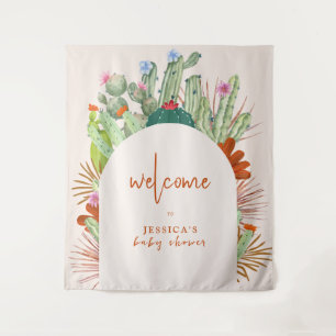 Boho-Kaktus-Torbogen-Wüsten-Pampas-Baby-Party-Will Wandteppich