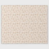 Boho-Kaktus Western Southern Desert Warm Neutral Geschenkpapier (Flach)
