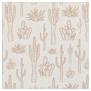 Boho-Kaktus Western Southern Desert Warm Neutral Stoff