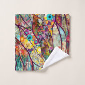 Boho Kaleidoskop - Natur Inspiriert Blumenstrauß - Badhandtuch Set (Waschlappen)