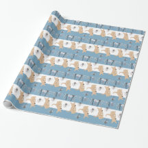 Boho Kangaroo Boy Baby Showpapier
