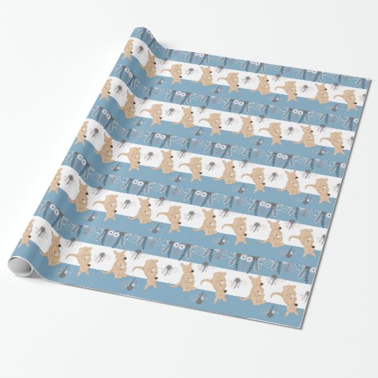 Boho Kangaroo Boy Baby Showpapier Geschenkpapier (Ungerollt)