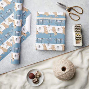 Boho-Känguru-Junge-Baby-Party-Geschenkpapier Geschenkpapier