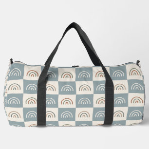 Boho Kariertes Regenbogen-Minimalismus-Muster Duffle Bag