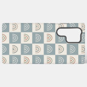 Boho Kariertes Regenbogen-Minimalismus-Muster Samsung Galaxy Hülle (Rückseite (Horizontal))