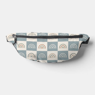Boho Kariertes Regenbogen-Muster Minimalistisch Bauchtasche