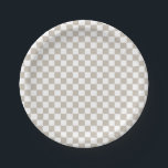 Boho Karo Geburtstagspapier-Teller Pappteller<br><div class="desc">Boho Karo drucken Geburtstagsparty Teller.</div>