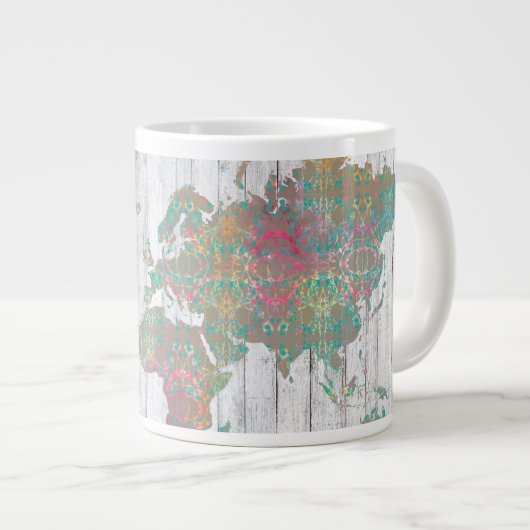 Boho Karte II Jumbo-Tasse (Vorderseite Rechts)