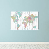 Boho Karte II Leinwanddruck (Insitu (Holzboden))