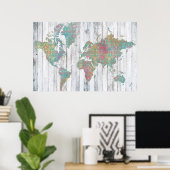 Boho Karte II Poster (Heimbüro)