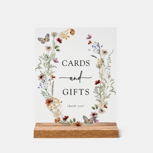 Boho-Karten-Geschenke-Acrylschild Acrylschild (Vorderseite)