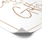 Boho Karten und Geschenke Pampas Grass Table Sign Poster (Ecke)