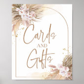 Boho Karten und Geschenke Pampas Grass Table Sign Poster (Vorne)