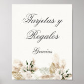 Boho Karten und Geschenke Spanisches Hochzeitszeic Poster (Vorne)