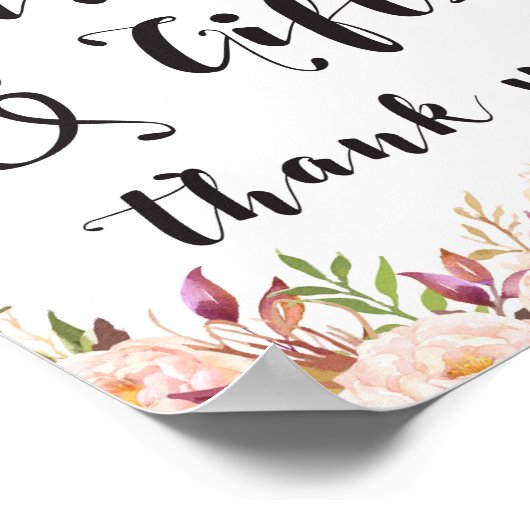 Boho Karten und Geschenke-Zeichen Poster (Ecke)