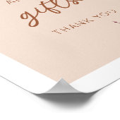 Boho Karten und Geschenke-Zeichen | Terracotta Flo Poster (Ecke)