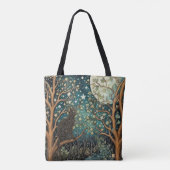 Boho-Katze Sternenhimmel Wald Tasche (Rückseite)