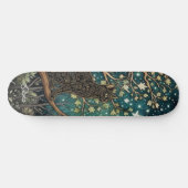 Boho-Katze Sternenhimmel Waldlandschaft Skateboard (Horizontal)