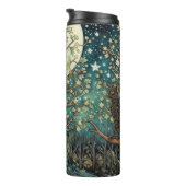 Boho-Katze Sternenhimmel Waldlandschaft Thermosbecher (Nach rechts gedreht)