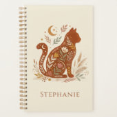 Boho-Katzen-Planer – Himmlisches Katzen-Geschenk Planer (Vorderseite)