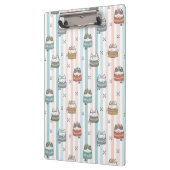 Boho-Katzen Stammesmuster Klemmbrett (Links)