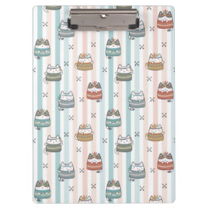 Boho-Katzen Stammesmuster Klemmbrett