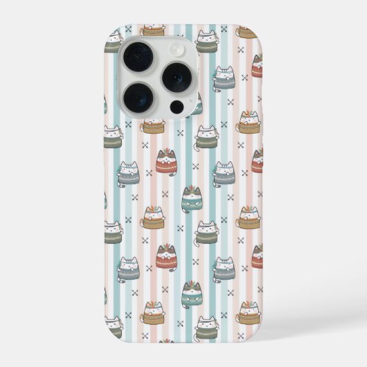  Boho-Katzen Tribal-Muster  iPhone Hülle (Rückseite)