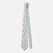 Boho-Katzen Tribal-Muster Krawatte (Vorderseite)
