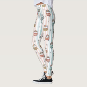 Boho-Katzen Tribal-Muster Leggings