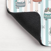 Boho-Katzen Tribal-Muster Mousepad (Ecke)