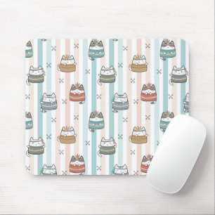 Boho-Katzen Tribal-Muster Mousepad