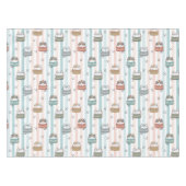 Boho-Katzen Tribal-Muster Tischdecke (Vorderseite (Horizontal))