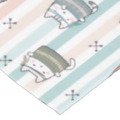 Boho-Katzen Tribal-Muster Tischdecke (Schrägansicht)