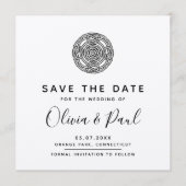 Boho keltic Style Save the Date Wedding Card Einladung (Vorderseite)
