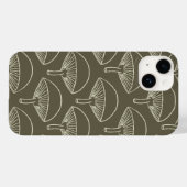 Boho Kernmuskeln Handgezeichnete Fläche Grün Case-Mate iPhone Hülle (Rückseite (Horizontal))