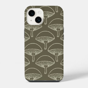 Boho Kernmuskeln Handgezeichnete Fläche Grün iPhone 14 Hülle