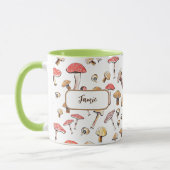 Boho Kernpilze HandGezeichnet Personalisiert Tasse (Links)