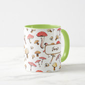 Boho Kernpilze HandGezeichnet Personalisiert Tasse (VorderseiteRechts)