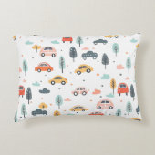 Boho Kids Cars, Trees & Clouds Muster Dekokissen (Vorderseite)