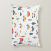 Boho Kids Cars, Trees & Clouds Muster Dekokissen (Vorderseite(Vertikal))